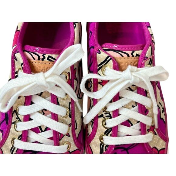 Coach Barrett Q675 Poppy Pink Petal Leather Sneakers 7B Floral Y2K‎ Quiet Luxury - Picture 9 of 13